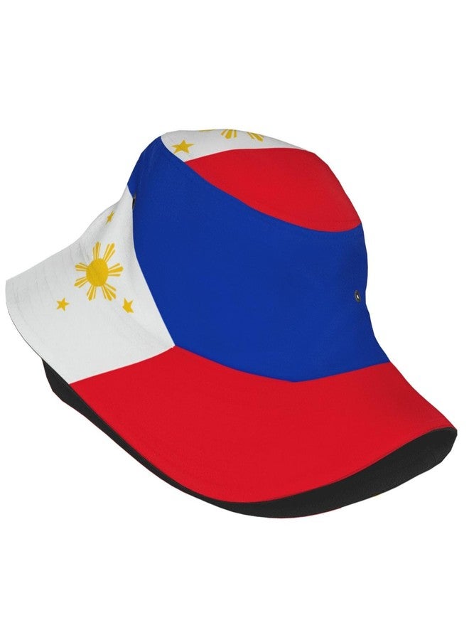 PRTYABS Cute Philippines Flag Bucket Hat for Women Men Flag Sun Hat for Outdoor Packable Travel, Beach, Fishing Cap - Image 2
